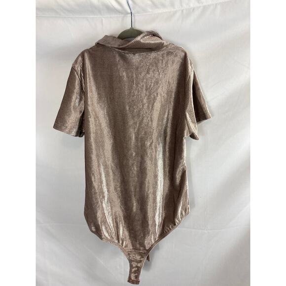 NWT Good Luck Girl Velvet Ribbed Bodysuit size XL - Picture 3 of 3